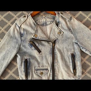 Gap 1969 Denim Moto Jacket. XS.